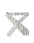Dolce & Gabbana Black White Stripes Silk Adjustable Women Necktie Tie