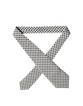Dolce & Gabbana White Black Polka Dot Silk Adjustable Women Necktie Tie