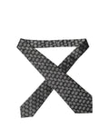 Dolce & Gabbana Black White Geometric Silk Adjustable Women Necktie Tie