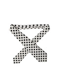 Dolce & Gabbana White Black Polka Dot Silk Adjustable Women Necktie Tie