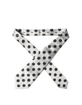 Dolce & Gabbana White Black Polka Dot Silk Adjustable Women Necktie Tie