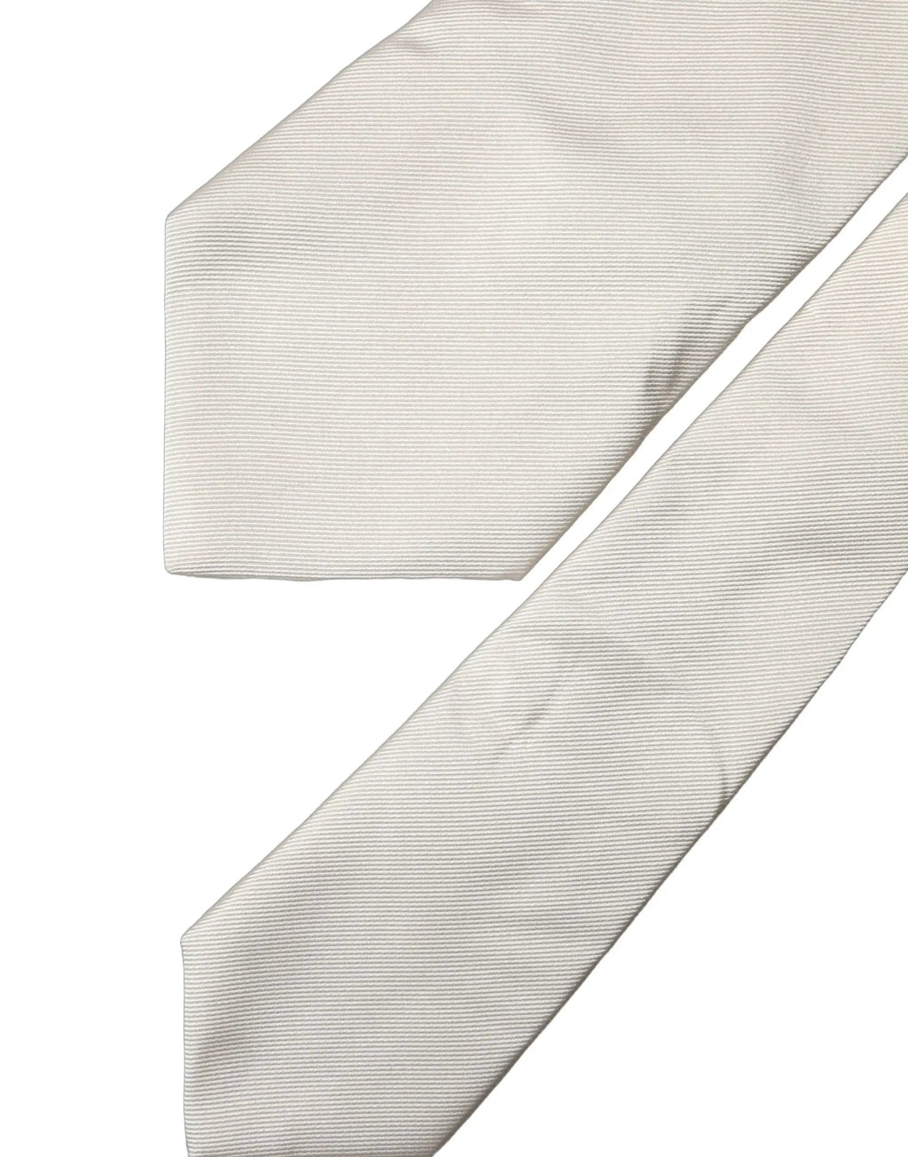 Cravate tour de cou réglable en soie unie blanc cassé pour femme Dolce & Gabbana