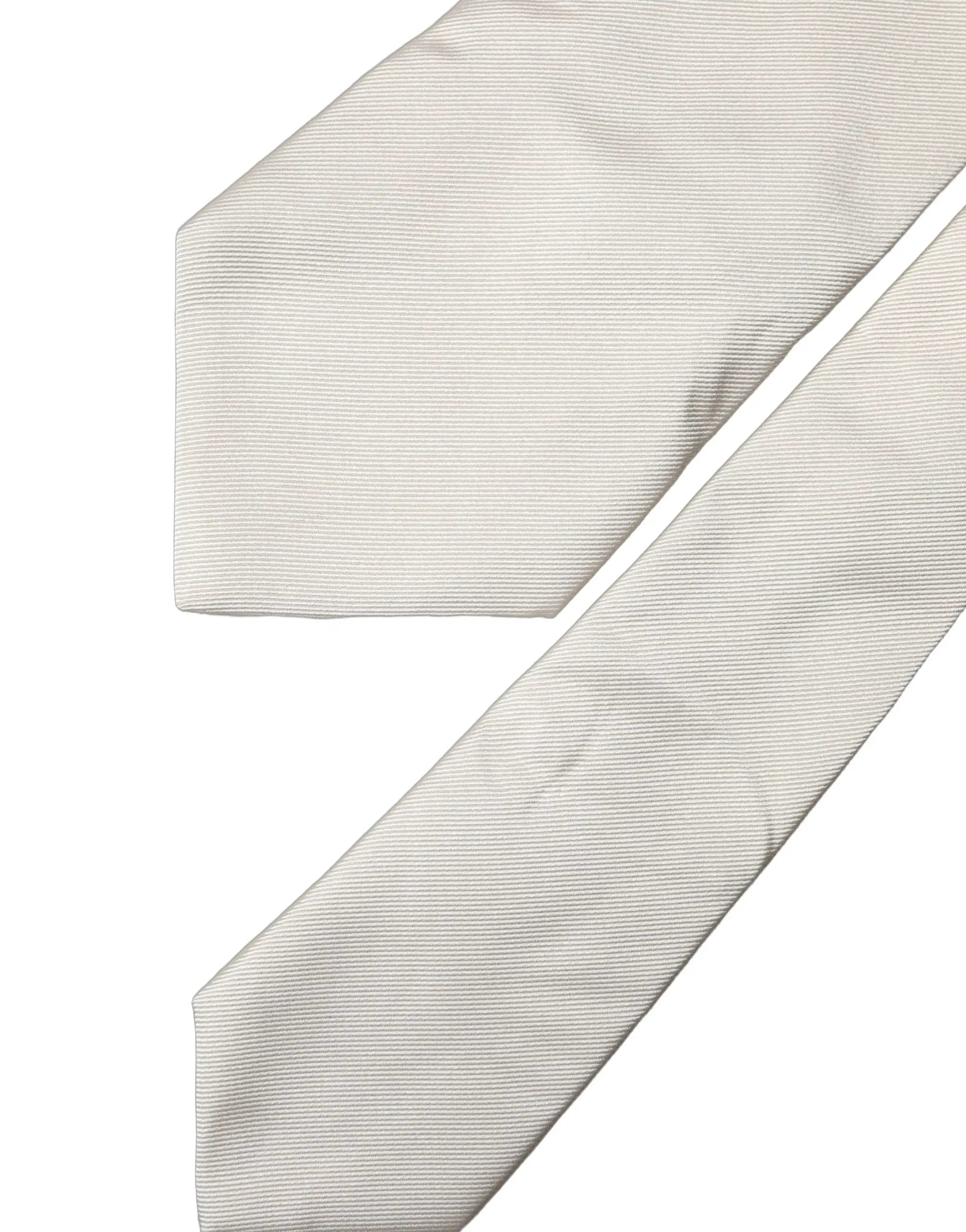 Cravate tour de cou réglable en soie unie blanc cassé pour femme Dolce & Gabbana