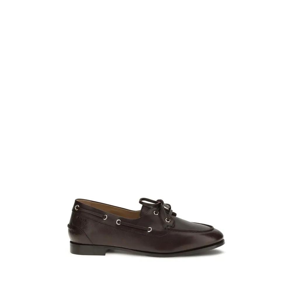 Bally Brown Calf Leather Bos Taurus Slip-On Loafers
