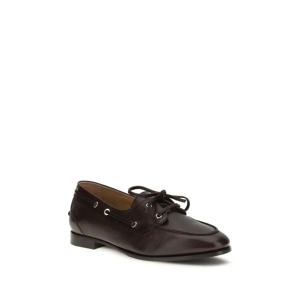 Bally Brown Calf Leather Bos Taurus Slip-On Loafers