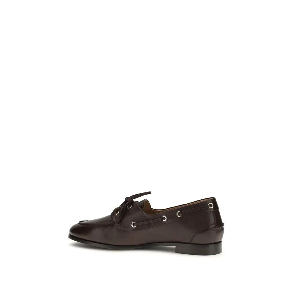 Bally Brown Calf Leather Bos Taurus Slip-On Loafers