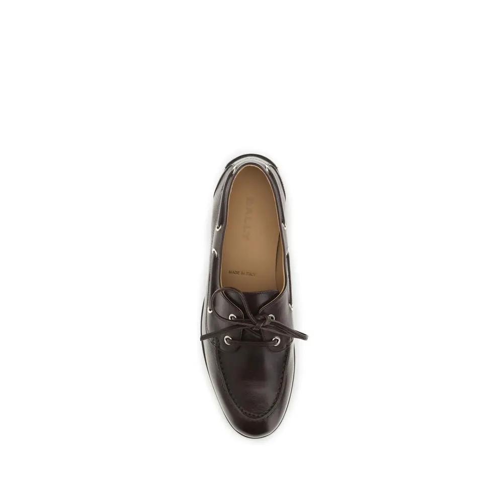 Bally Brown Calf Leather Bos Taurus Slip-On Loafers