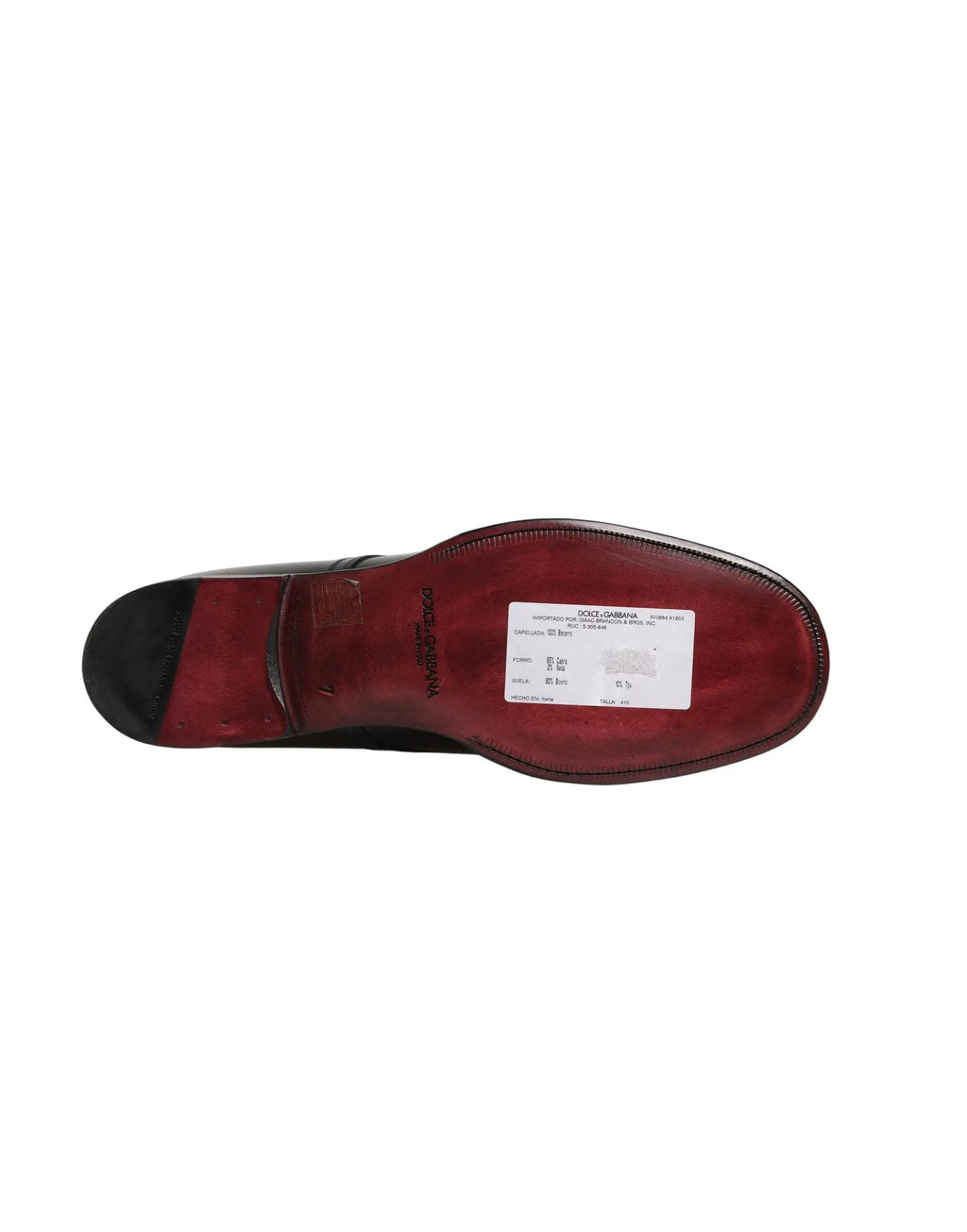 Chaussures habillées Derby pour homme Dolce &amp; Gabbana en cuir de veau noir