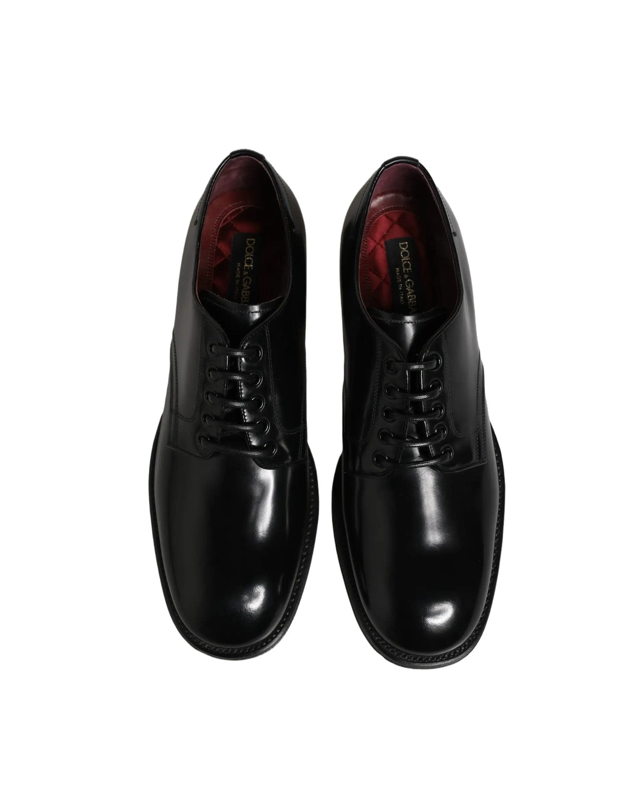 Chaussures habillées Derby pour homme Dolce &amp; Gabbana en cuir de veau noir