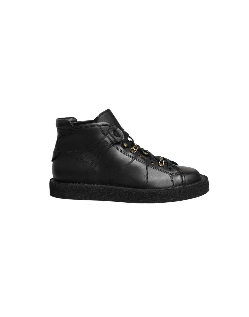 Dolce & Gabbana Black Leather Lace Up Men Ankle Boots Shoes