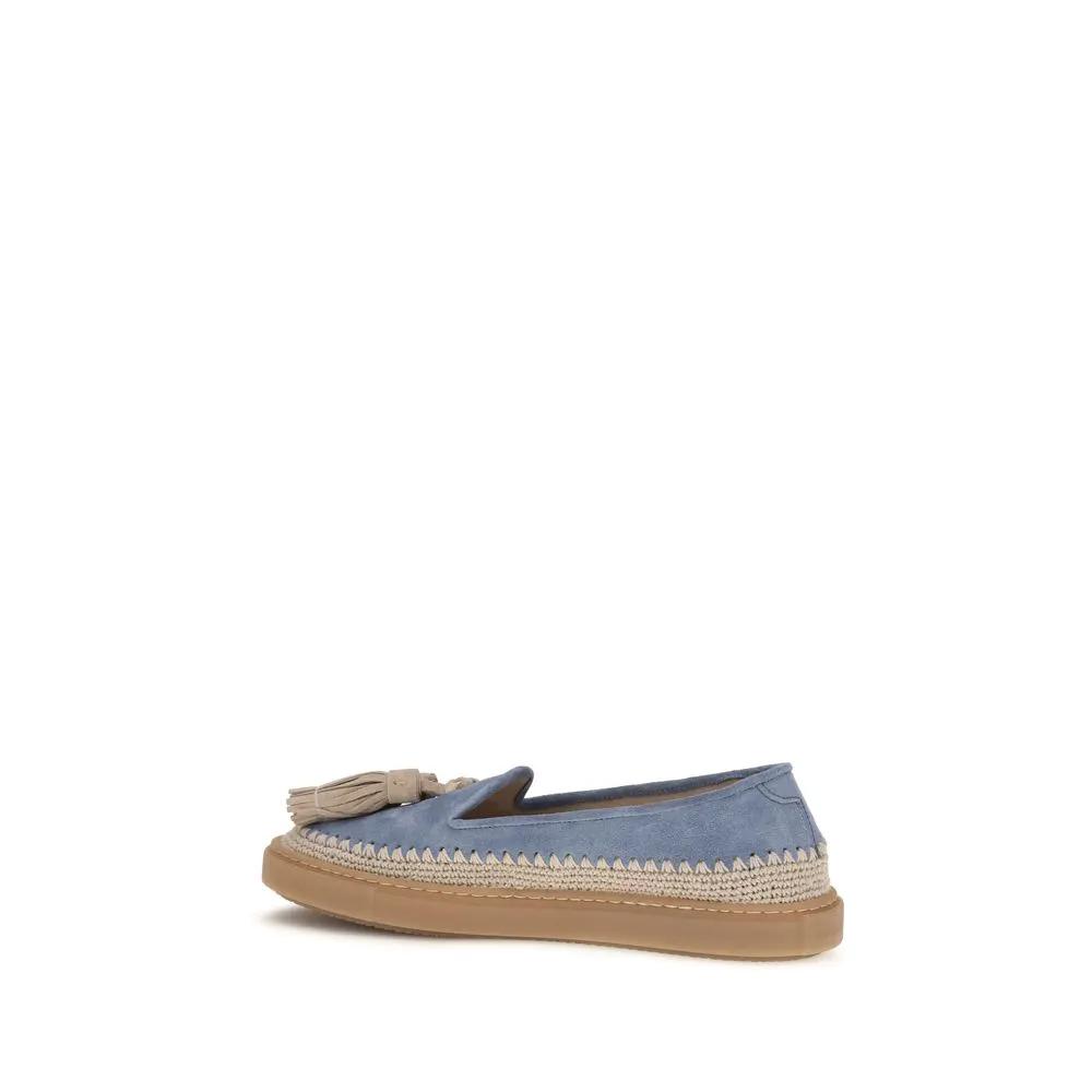 Fratelli Rossetti Blue Calf Leather Bos Taurus Slip-On Loafers