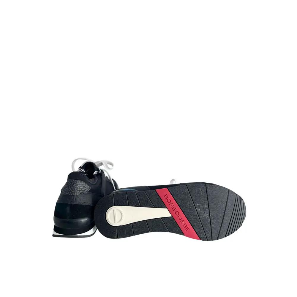 Baskets homme en cuir noir Borbonese