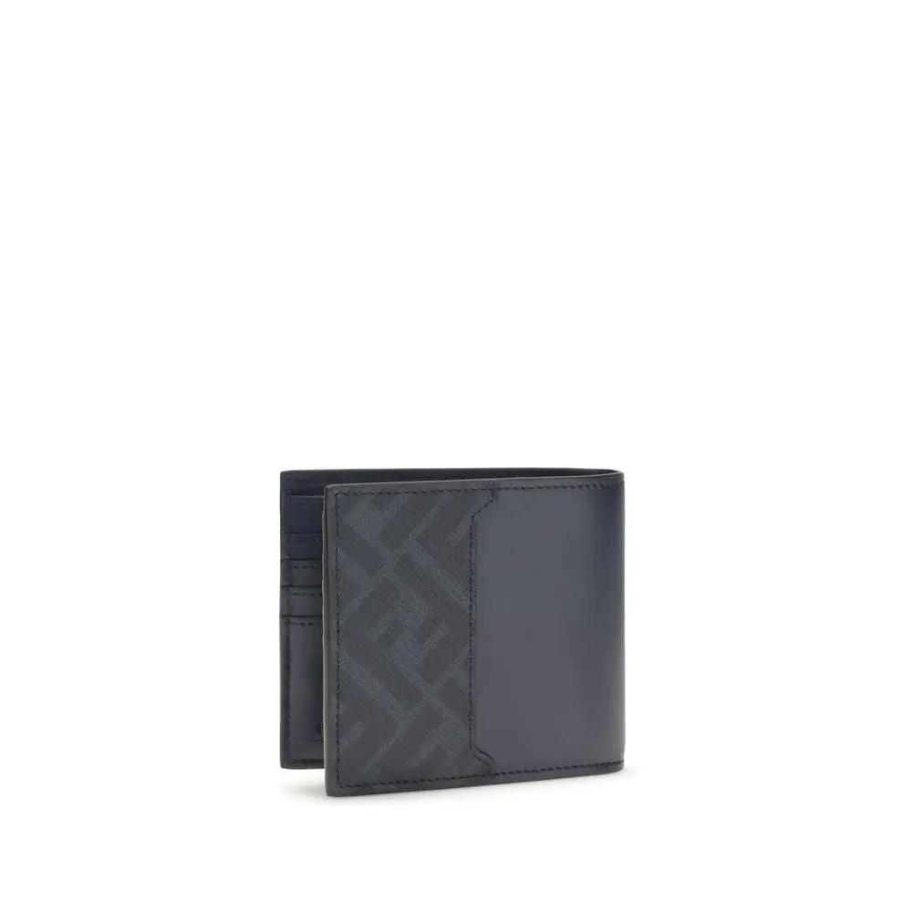 Fendi Blue Calf Leather Bos Taurus Wallet
