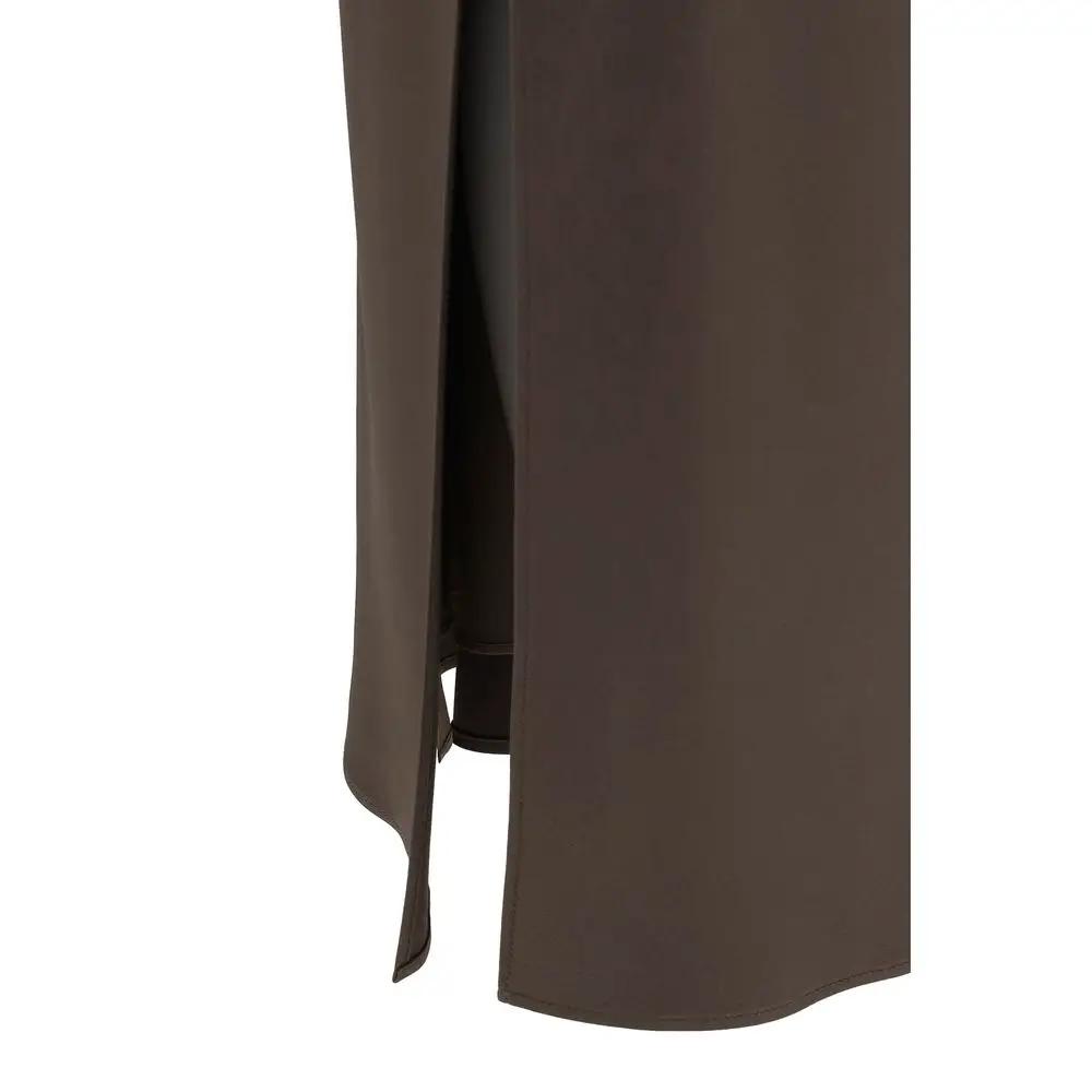 Jupe midi Brunello Cucinelli en acétate marron