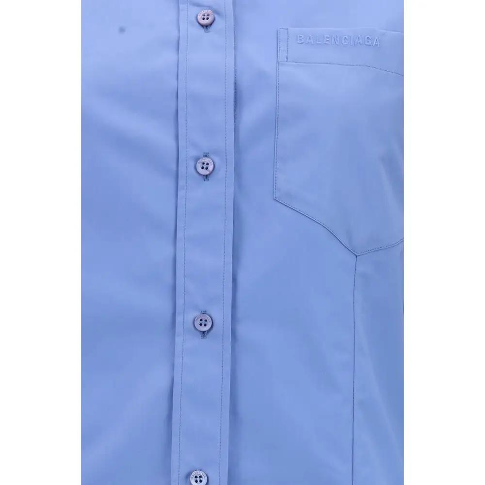 Chemise Balenciaga en coton bleu