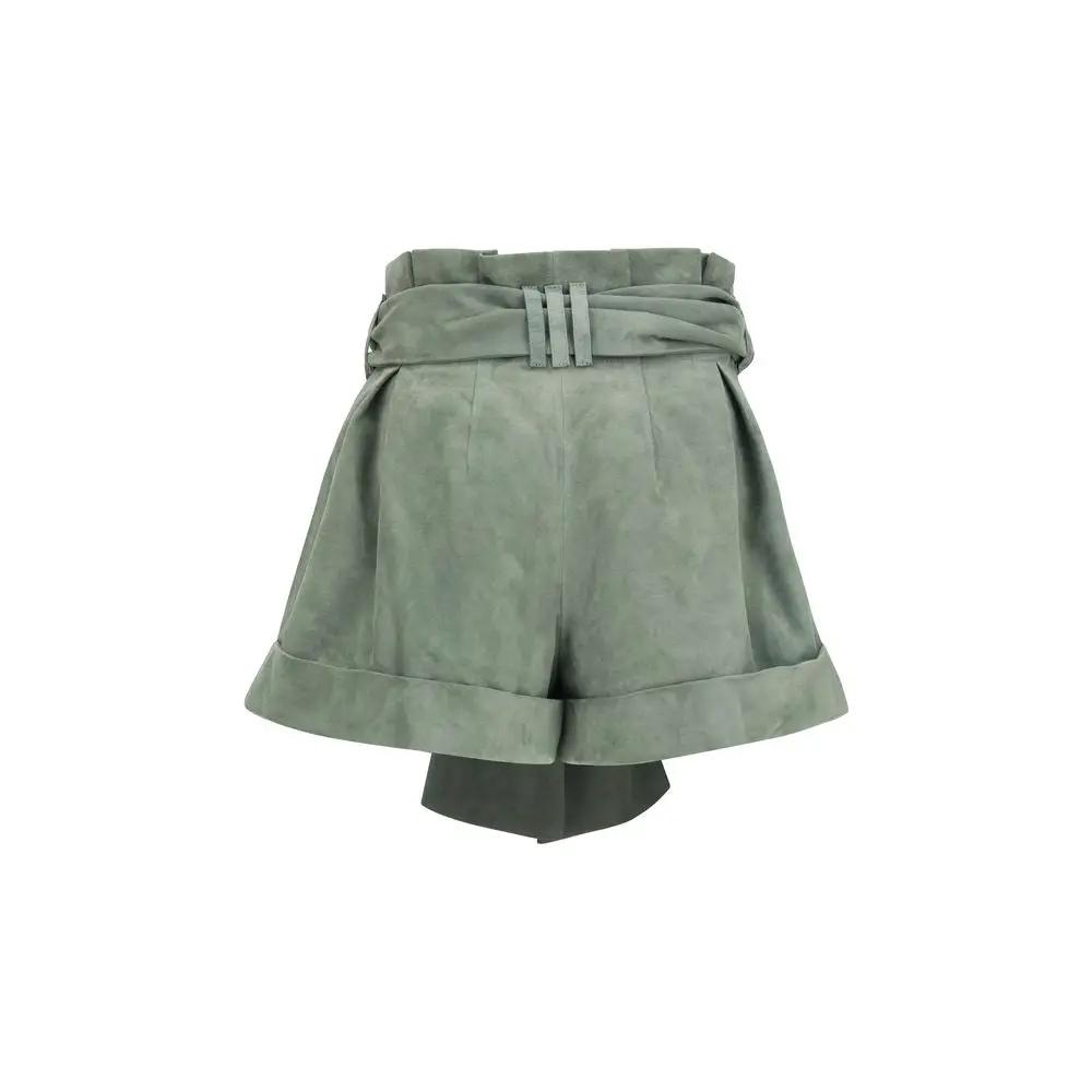 Short Bermuda bicolore en agneau Ovis Aries Aries Balmain