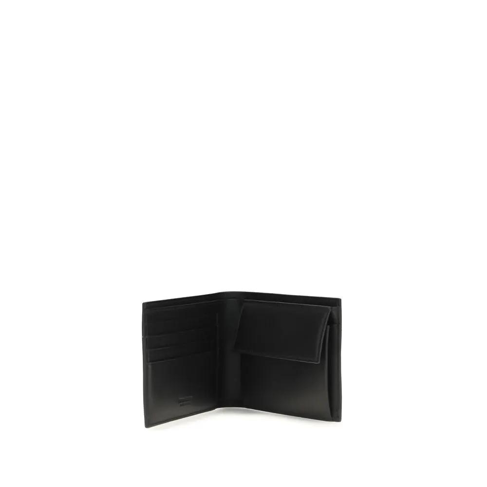 Ferragamo Black Calf Leather Bos Taurus Wallet