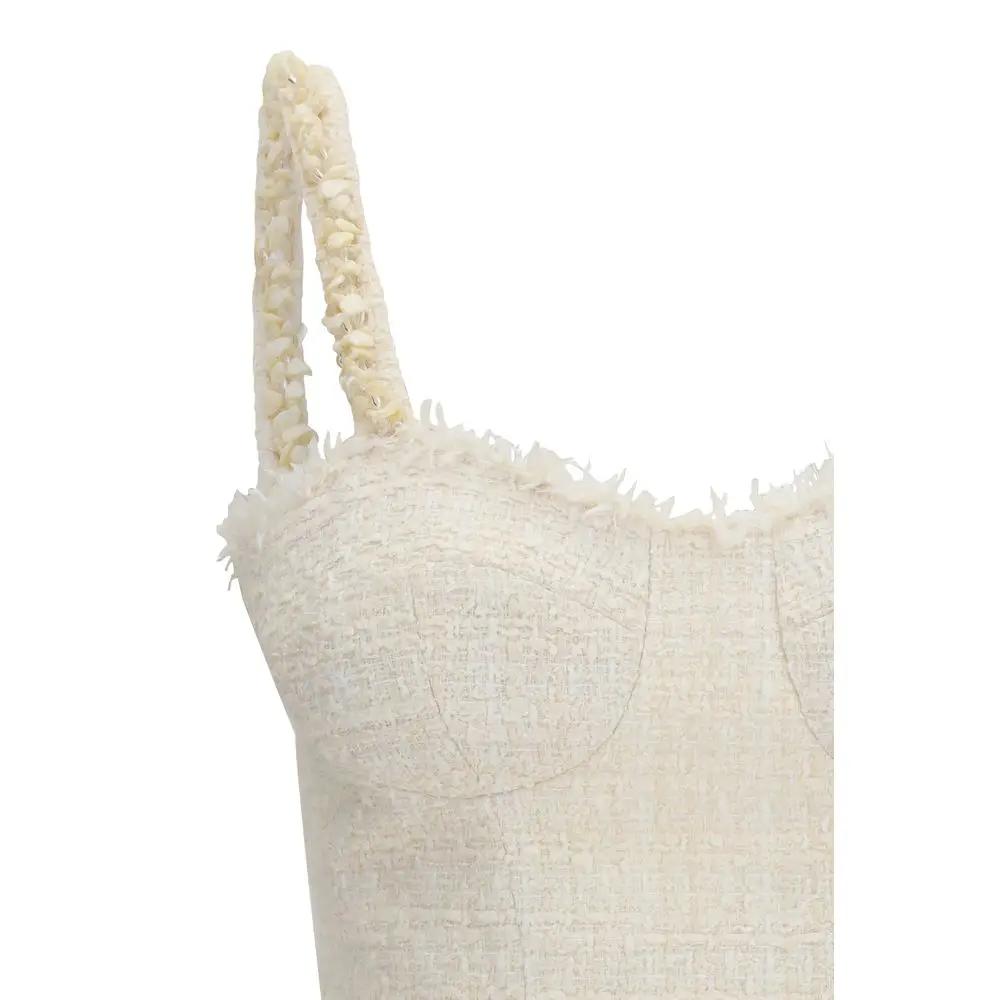 Chemisier Balmain en polyester beige