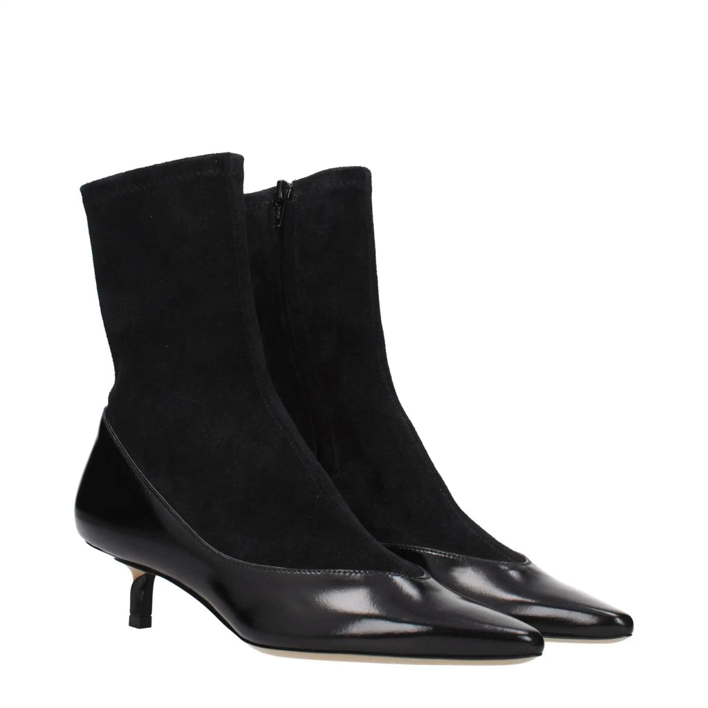 Bottines en cuir noir Jacquemus