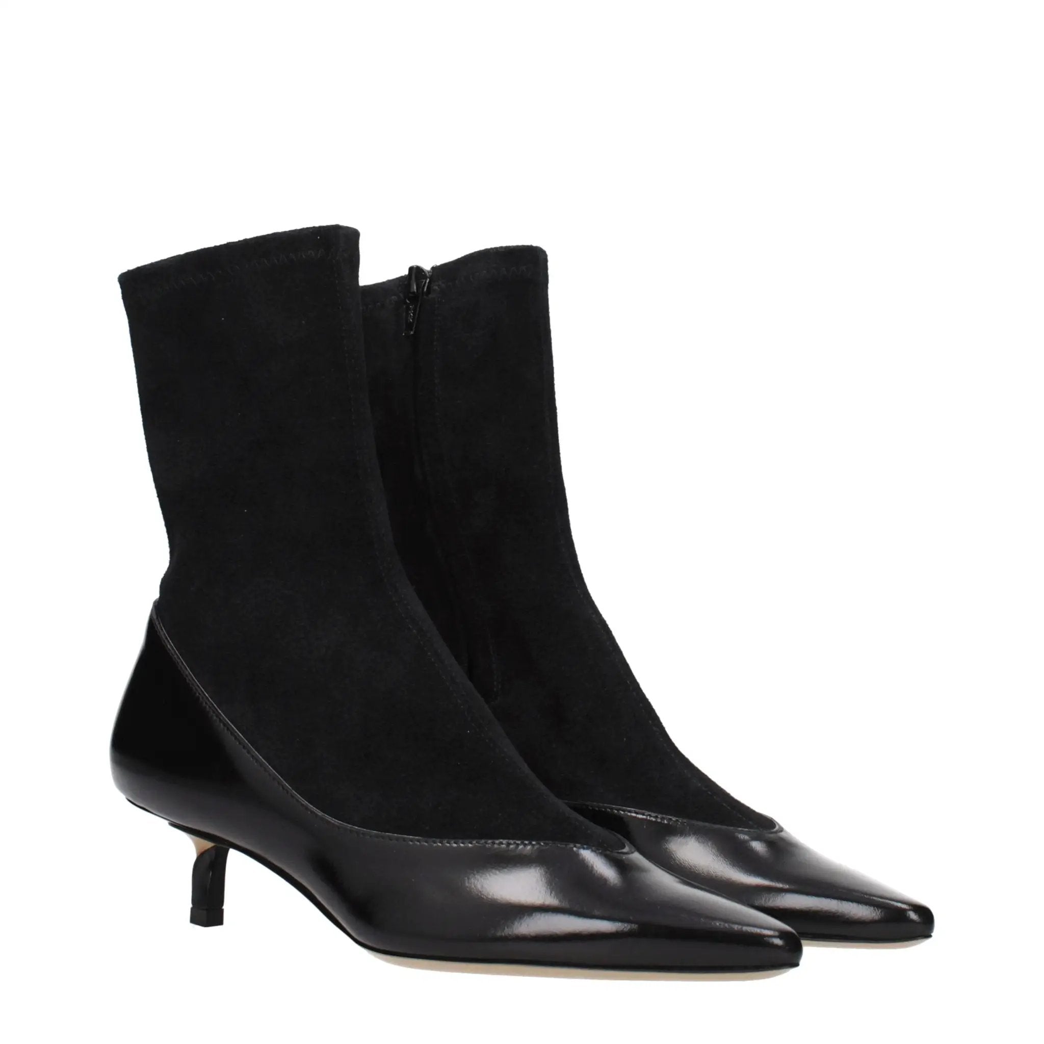 Bottines en cuir noir Jacquemus