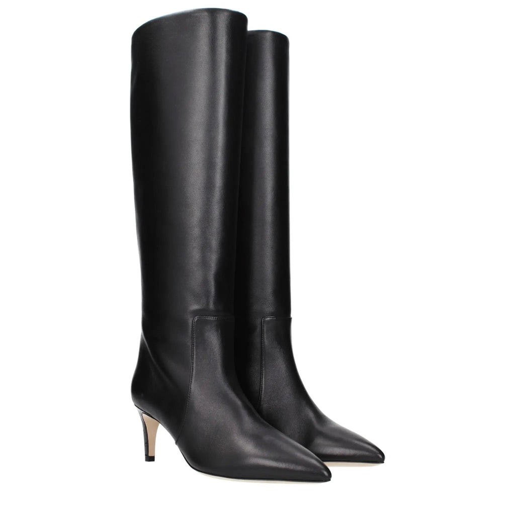 Bottines en cuir noir Paris Texas