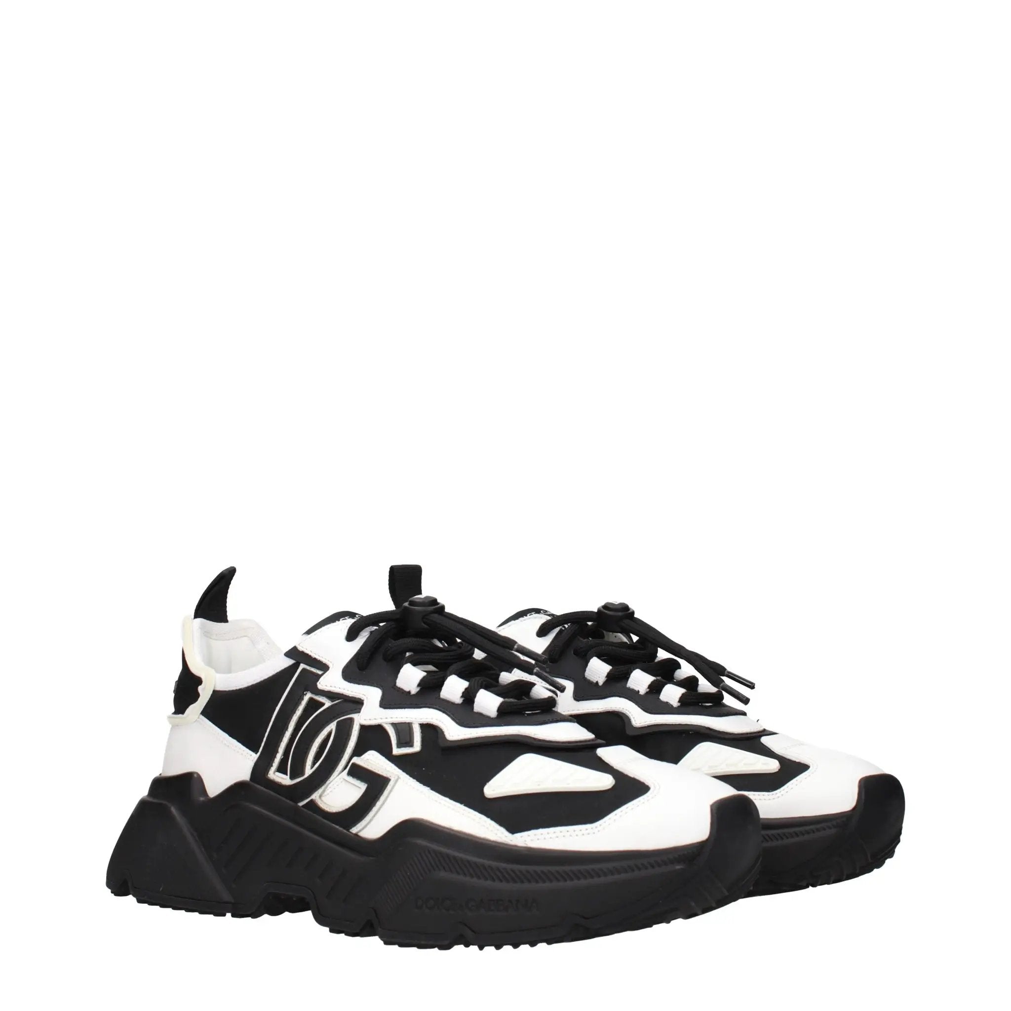 Dolce & Gabbana White Leather Chunky Sneakers