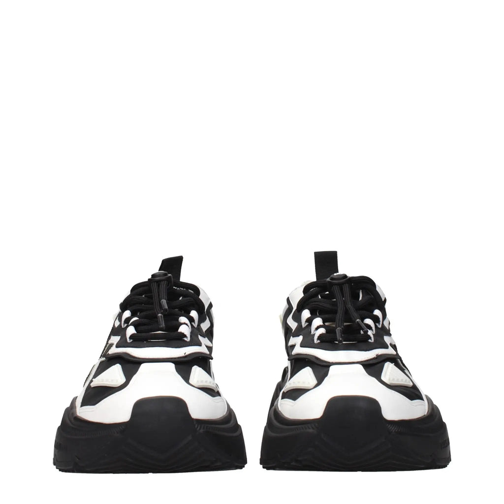 Dolce & Gabbana White Leather Chunky Sneakers