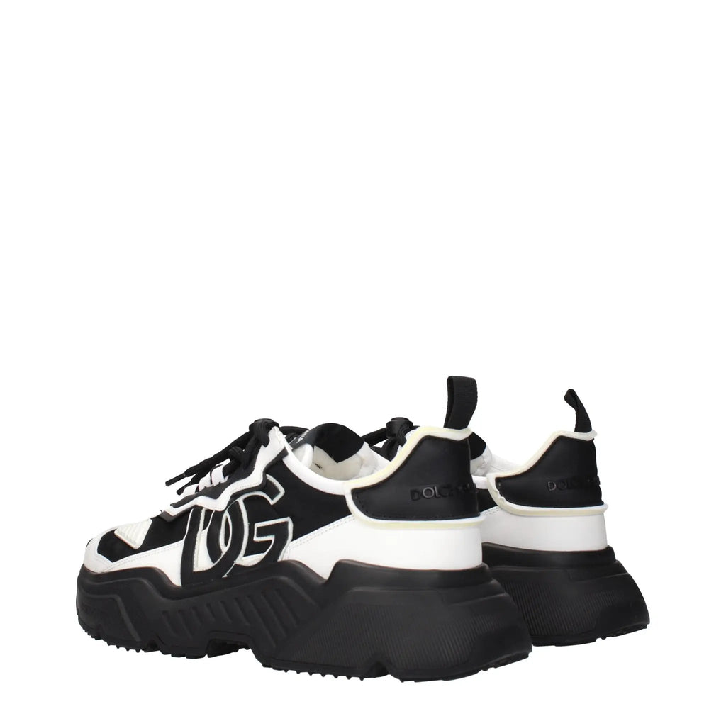 Dolce & Gabbana White Leather Chunky Sneakers