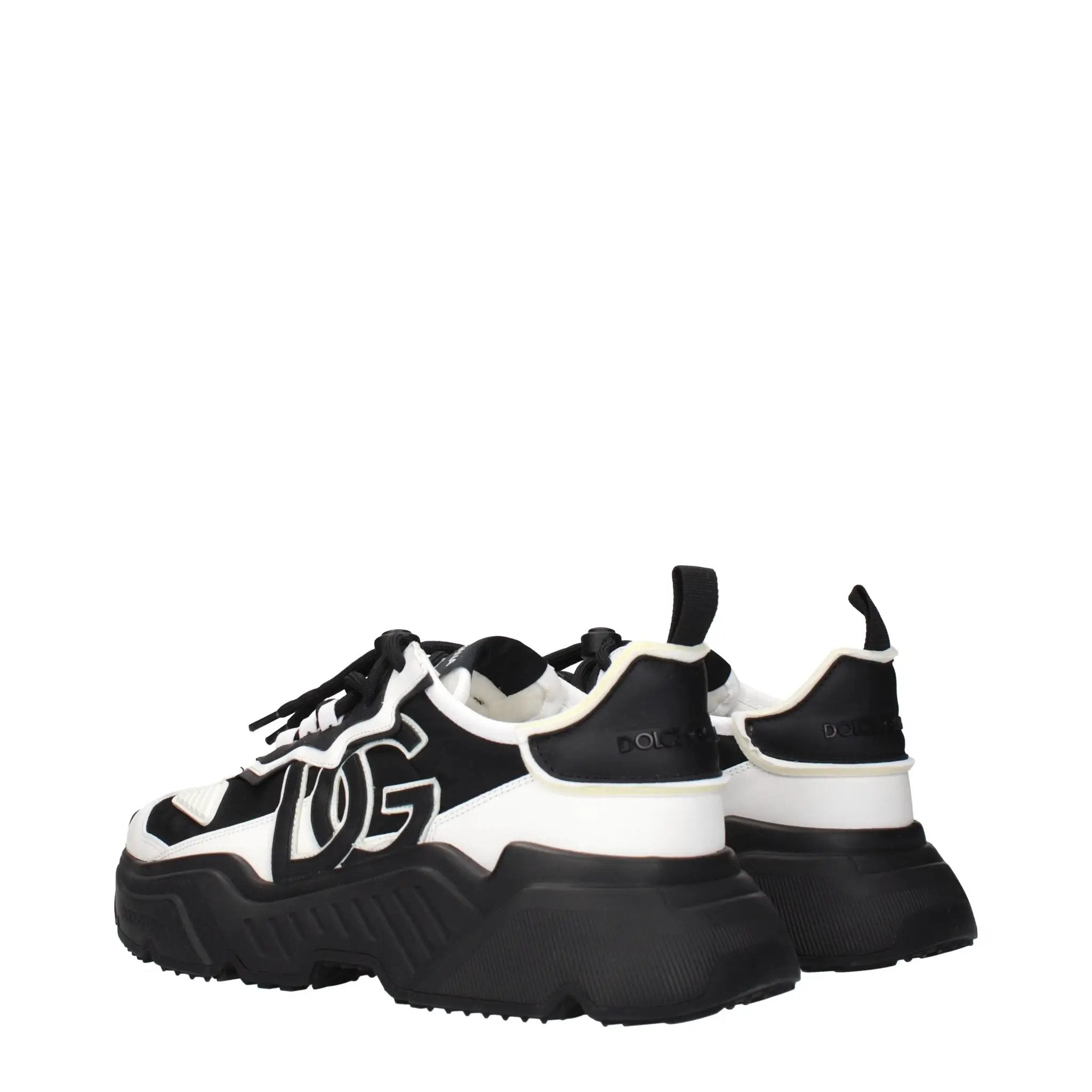 Dolce & Gabbana White Leather Chunky Sneakers