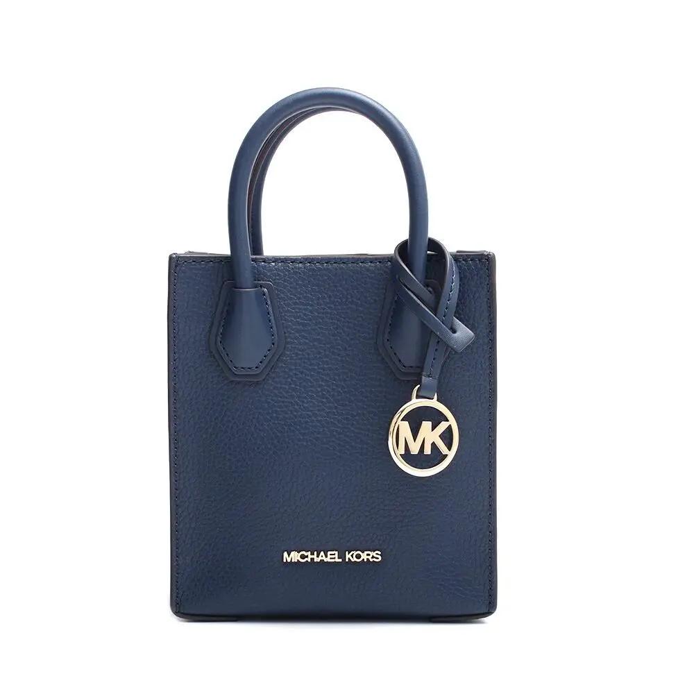 Sac à main en fourrure bleue Michael Kors