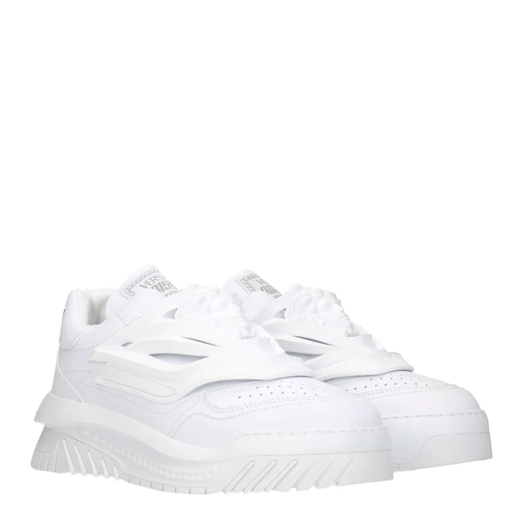 Versace White Leather Sneakers