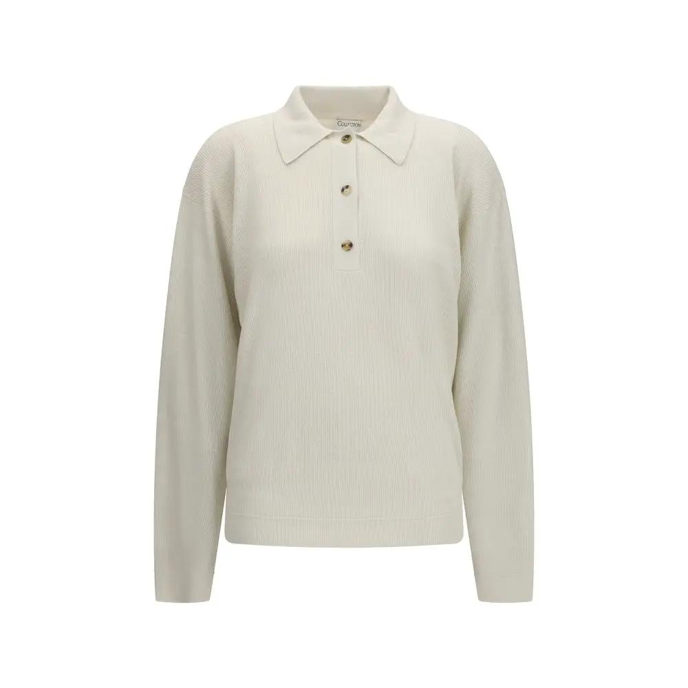 Calvin Klein Beige Silk Polo Shirt