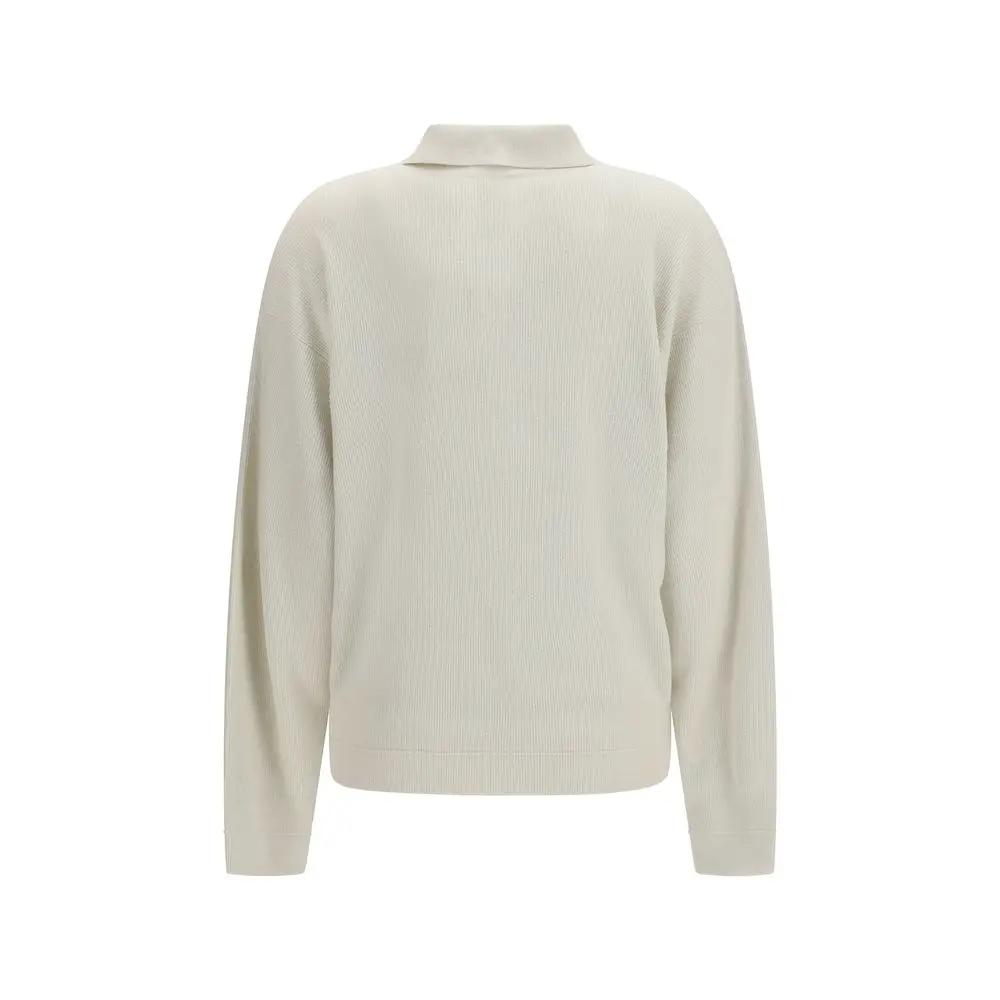 Calvin Klein Beige Silk Polo Shirt