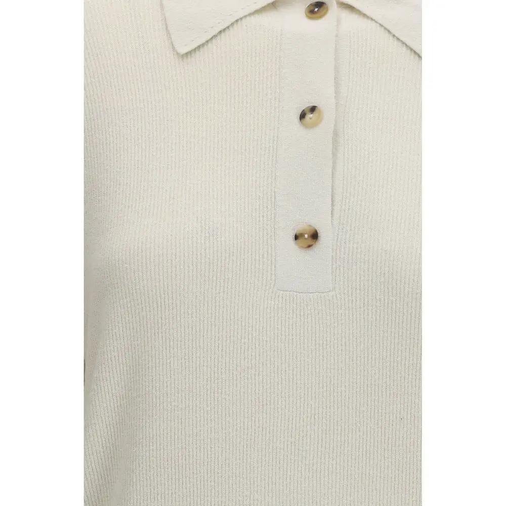Calvin Klein Beige Silk Polo Shirt