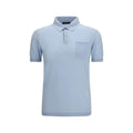 Aragona Cashmere Blue Cotton Polo Shirt