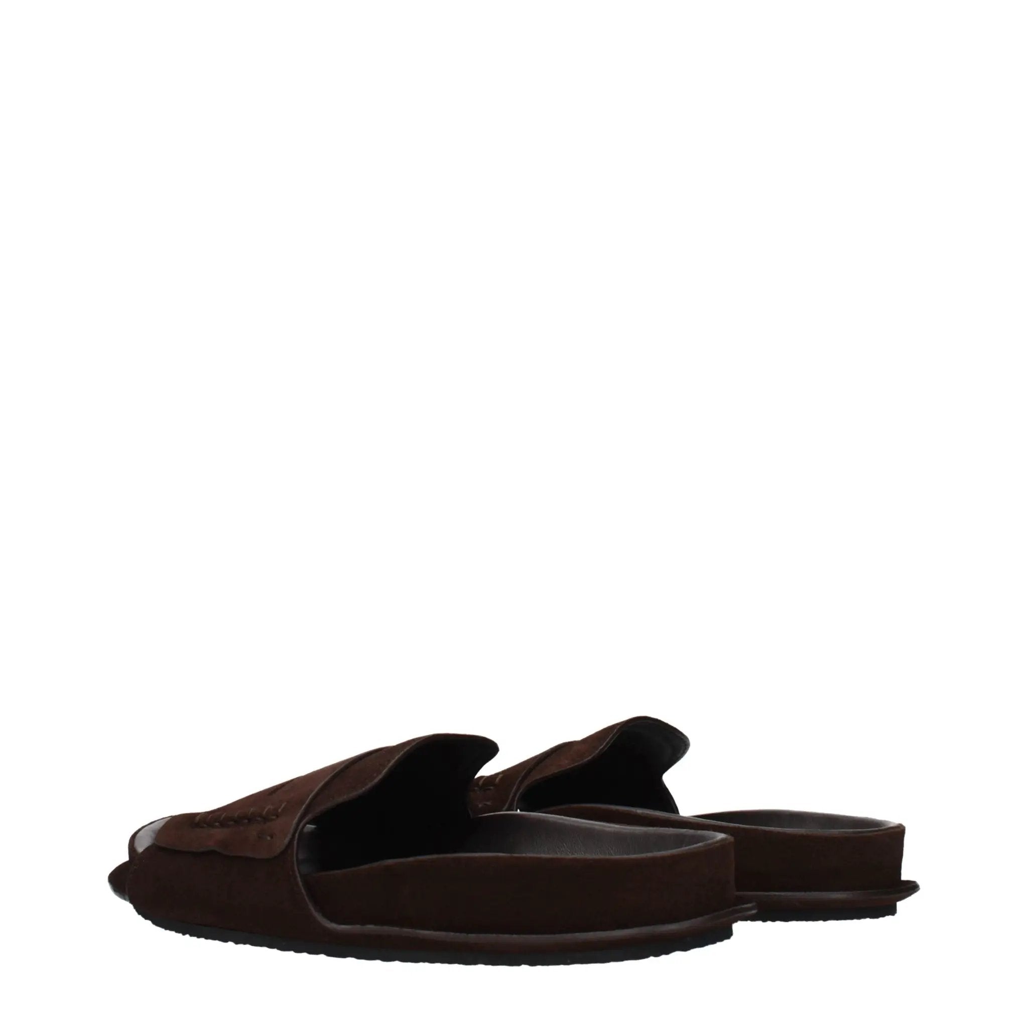 Jacquemus Brown Leather Slippers
