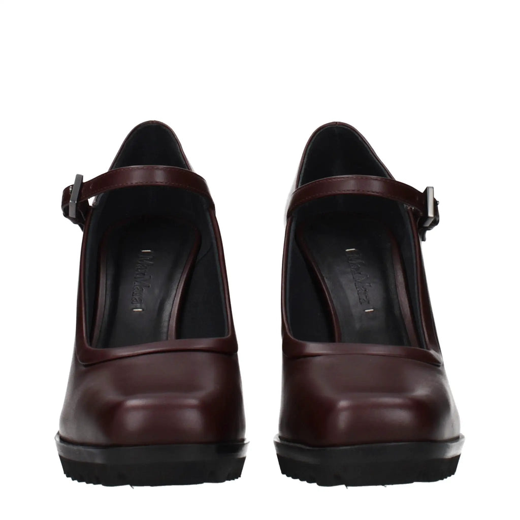 Max Mara Brown Leather High Heel Pumps