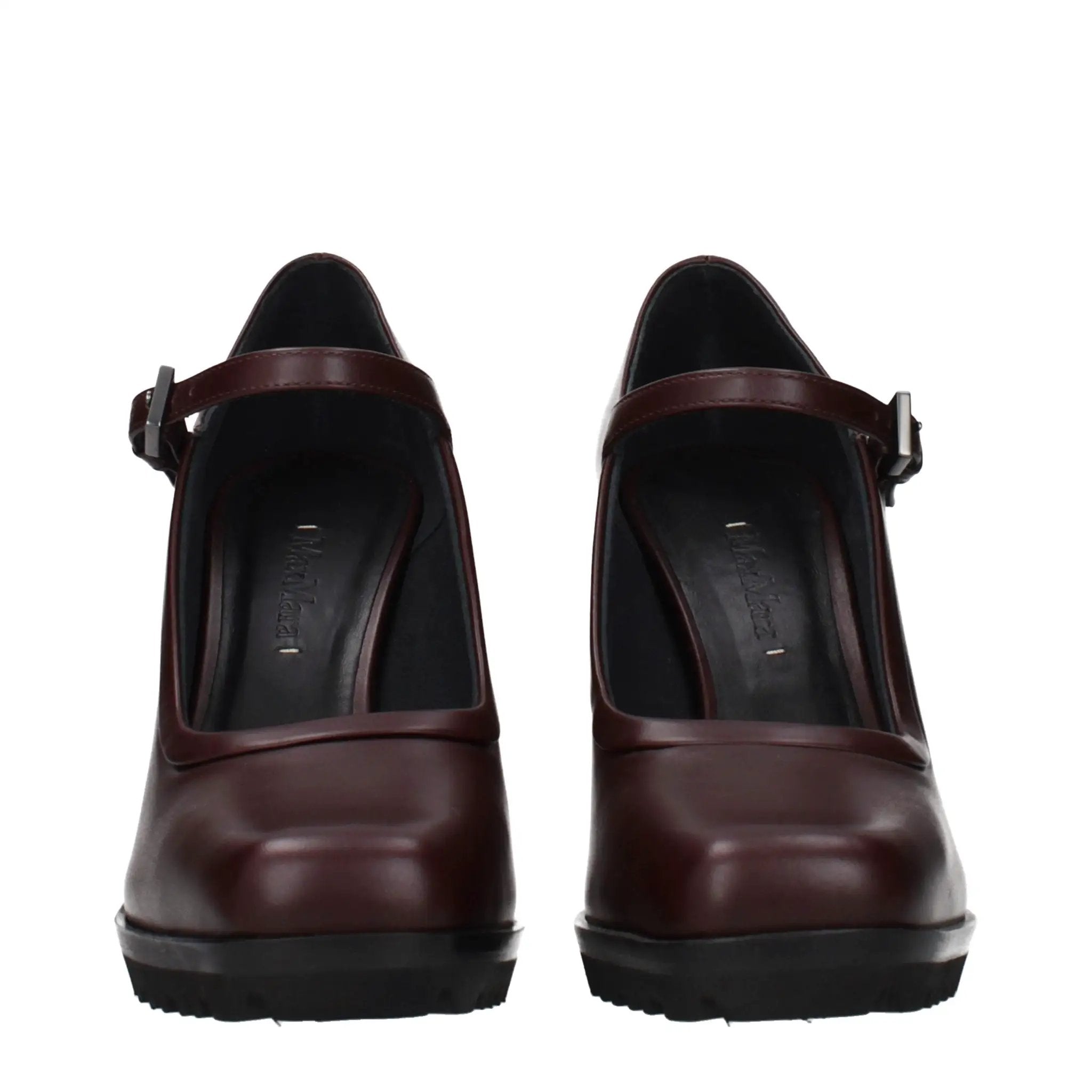 Max Mara Brown Leather High Heel Pumps