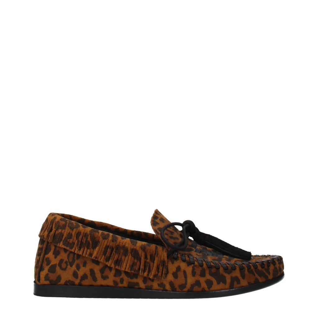 Mocassins à enfiler en cuir marron Isabel Marant