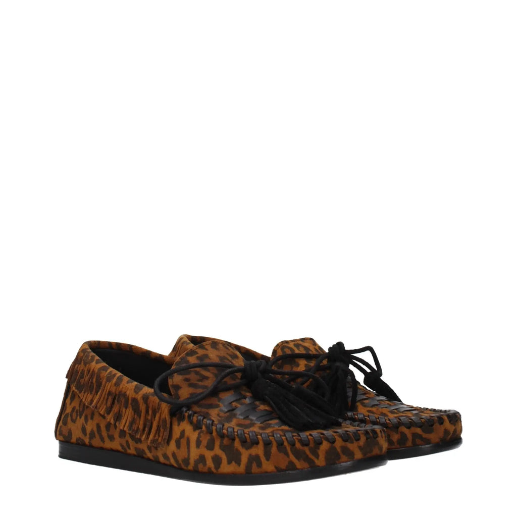 Mocassins à enfiler en cuir marron Isabel Marant