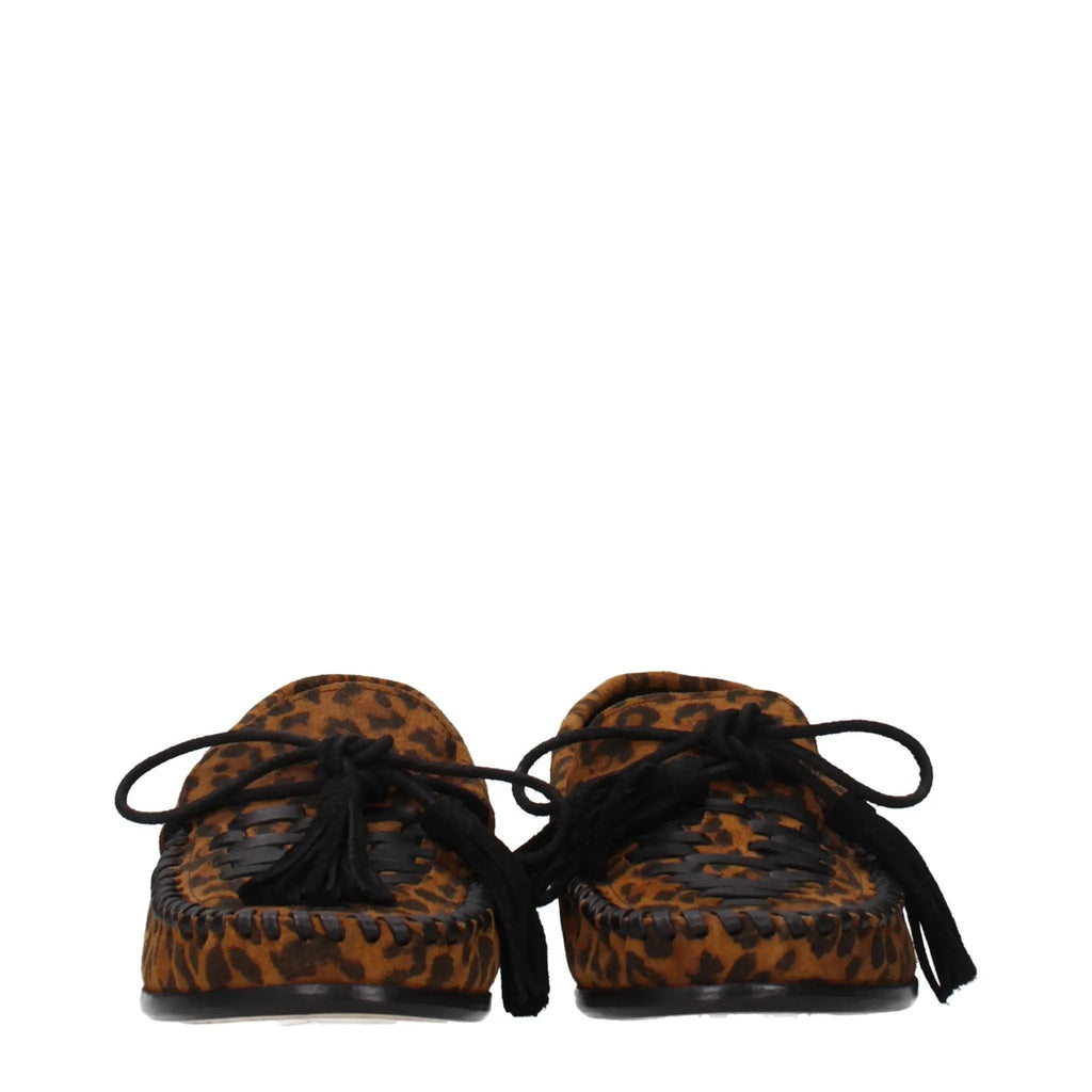Mocassins à enfiler en cuir marron Isabel Marant