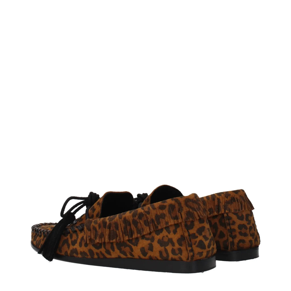 Mocassins à enfiler en cuir marron Isabel Marant