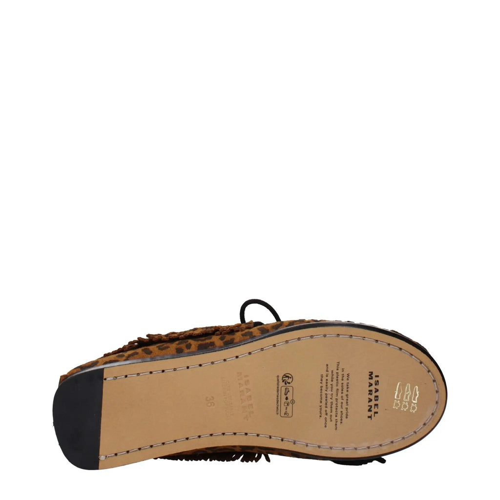 Mocassins à enfiler en cuir marron Isabel Marant