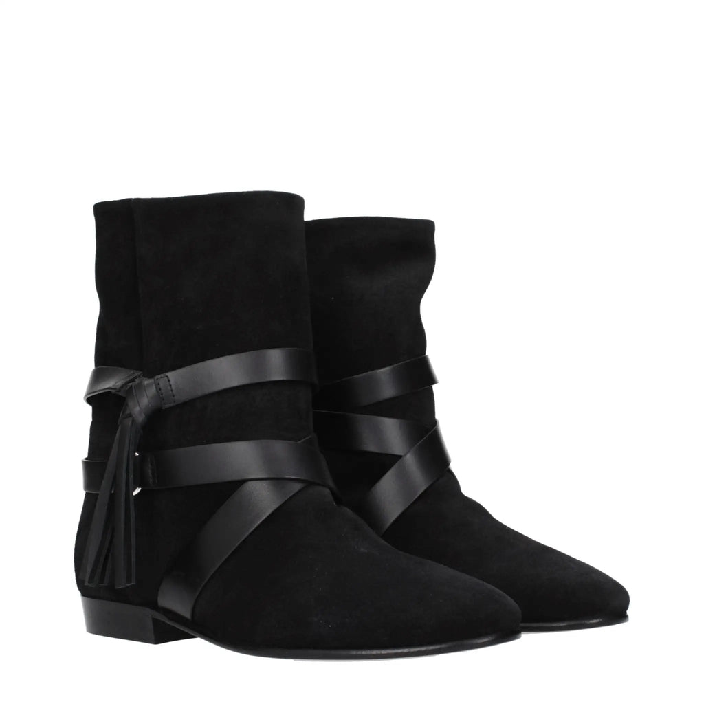 Bottes en cuir noir Isabel Marant