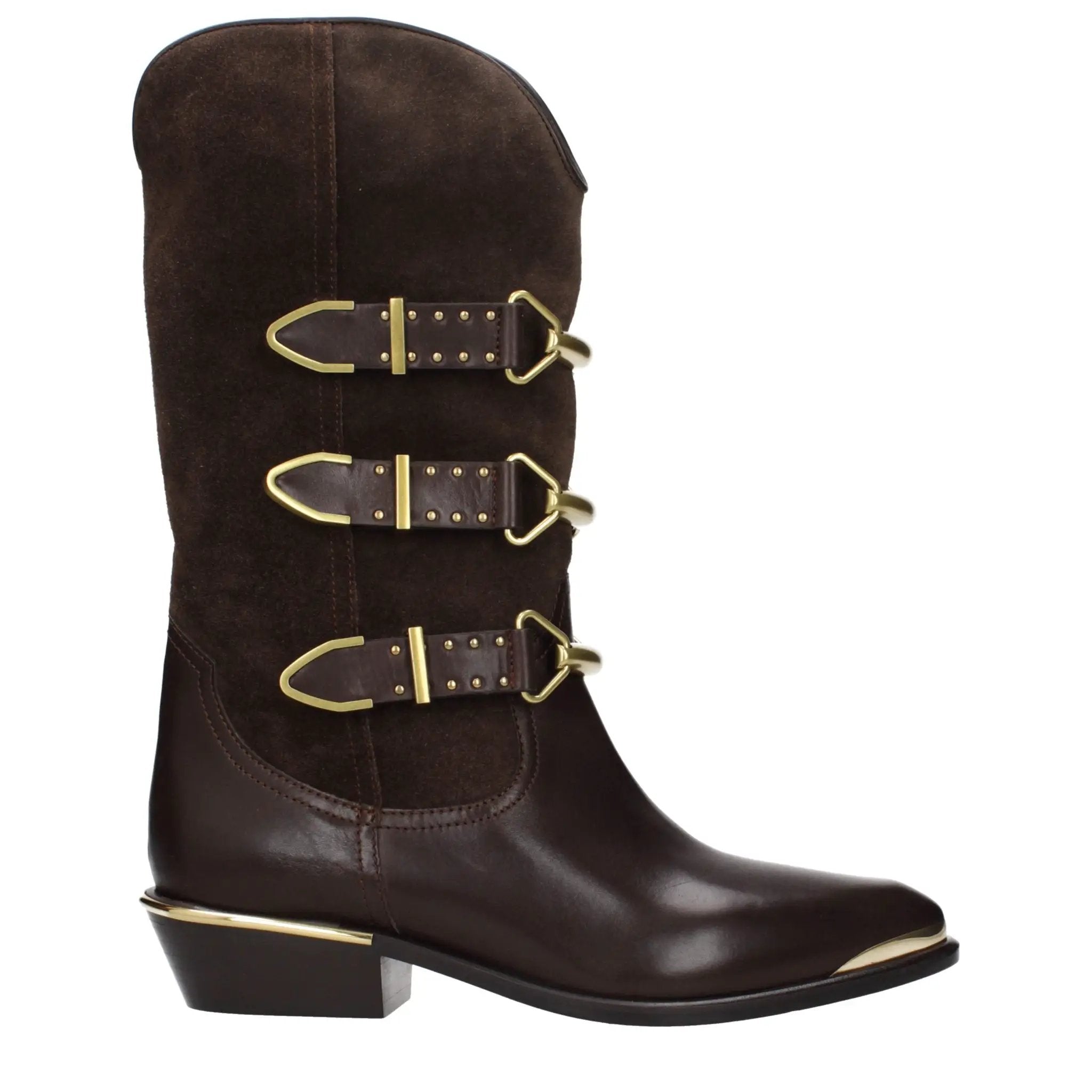 Bottines Isabel Marant en cuir marron