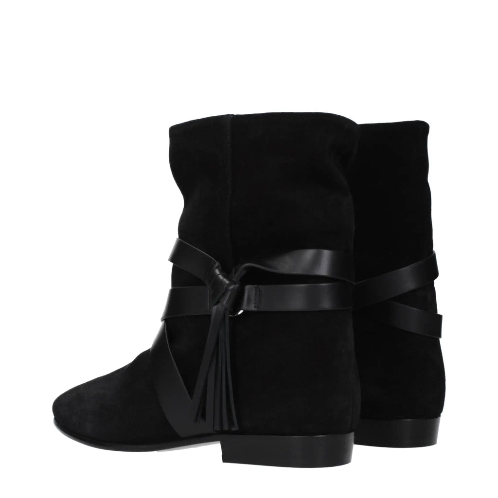 Bottes en cuir noir Isabel Marant