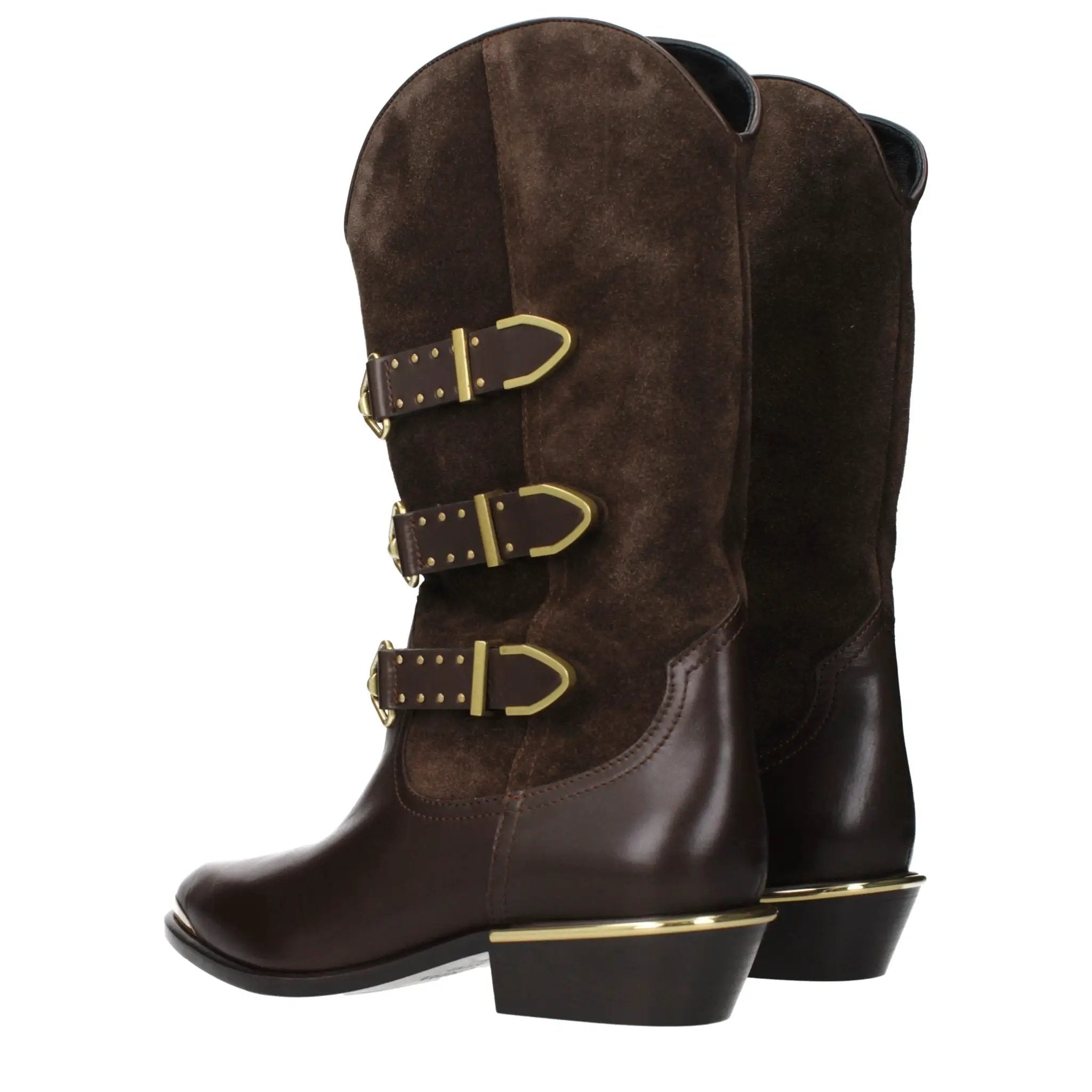 Bottines Isabel Marant en cuir marron