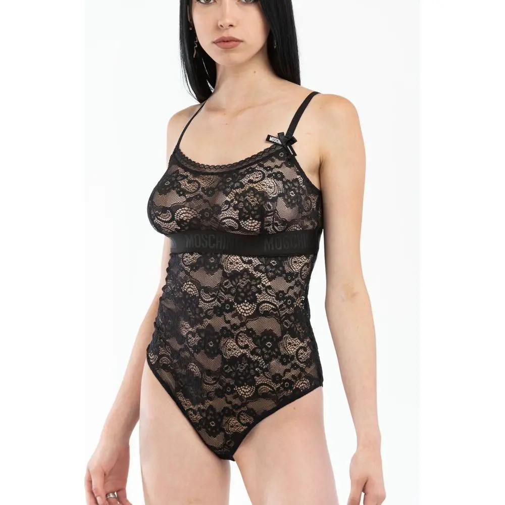 Moschino Black Polyamide Bodysuit