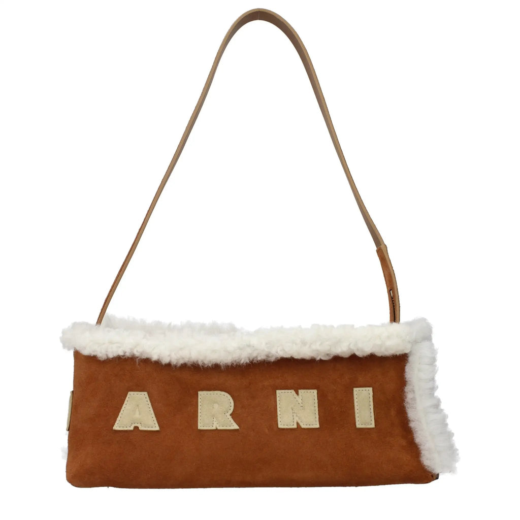 Sac bandoulière Marni en cuir marron