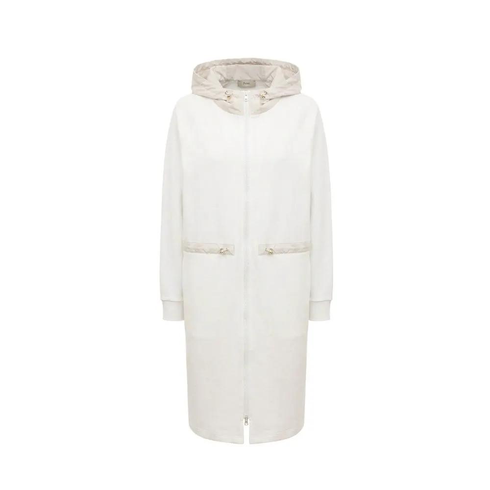 Manteau en coton blanc Herno